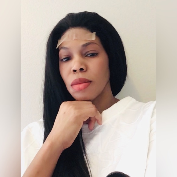 4x4 Lace At The Front Back Machine Made Human Wig Large-Cap - Picture 8 of 11